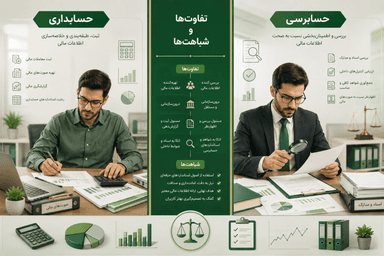 تفاوت حسابداری و حسابرسی چیست؟ بررسی کامل وظایف و مسیر شغلی