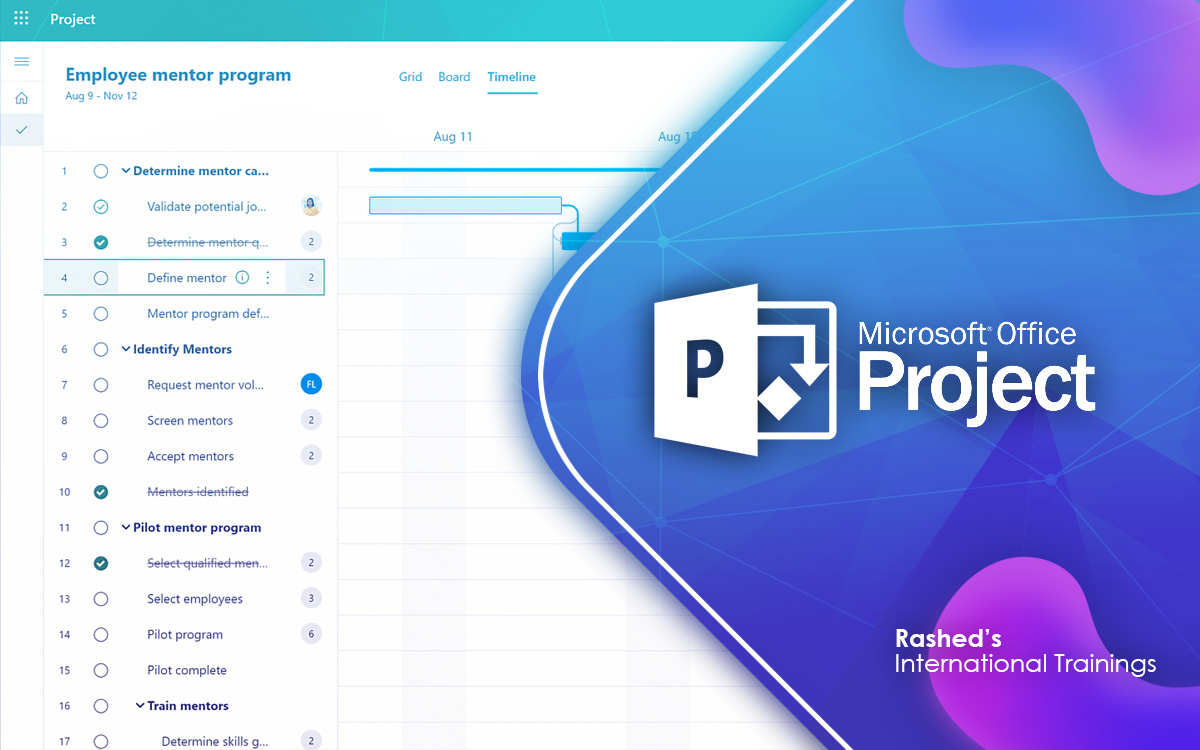 دوره آموزش ms-project