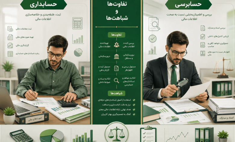 آیا تفاوت حسابداری و حسابرسی را می دانید؟