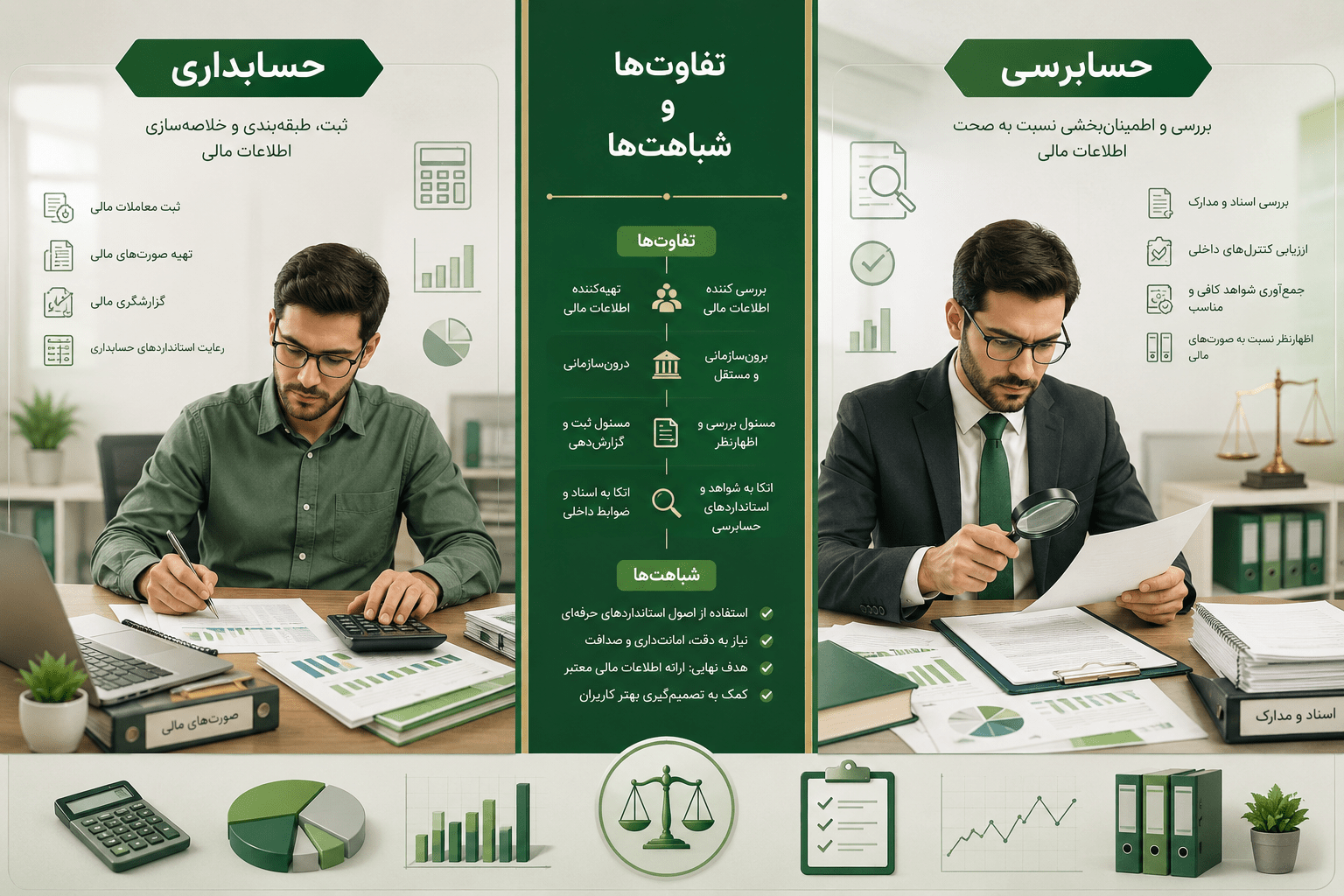 آیا تفاوت حسابداری و حسابرسی را می دانید؟